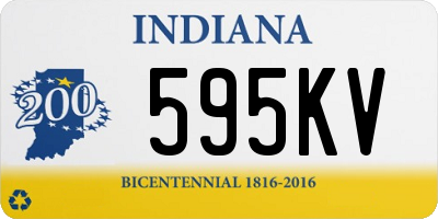 IN license plate 595KV