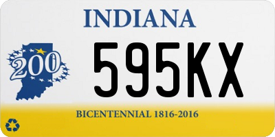 IN license plate 595KX