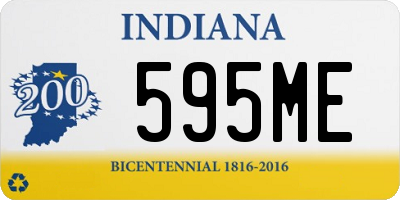 IN license plate 595ME