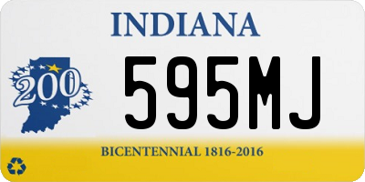 IN license plate 595MJ