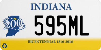 IN license plate 595ML