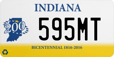 IN license plate 595MT