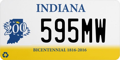 IN license plate 595MW