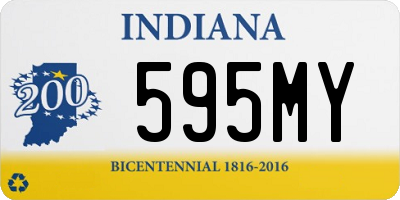 IN license plate 595MY