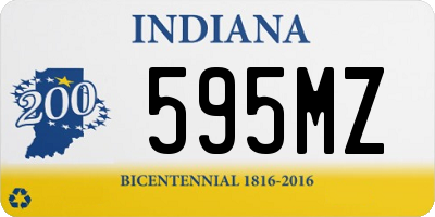 IN license plate 595MZ