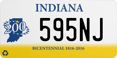 IN license plate 595NJ