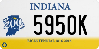 IN license plate 595OK
