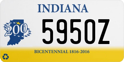 IN license plate 595OZ