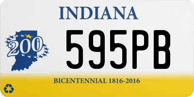 IN license plate 595PB