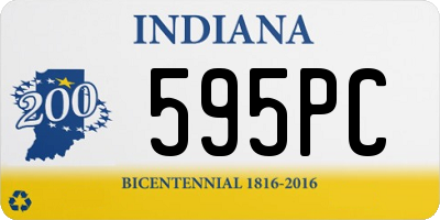 IN license plate 595PC