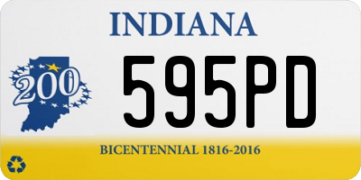 IN license plate 595PD