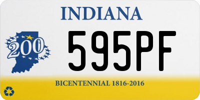 IN license plate 595PF