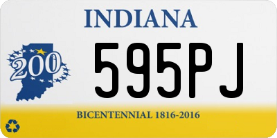 IN license plate 595PJ