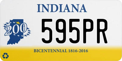 IN license plate 595PR