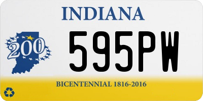 IN license plate 595PW