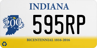 IN license plate 595RP