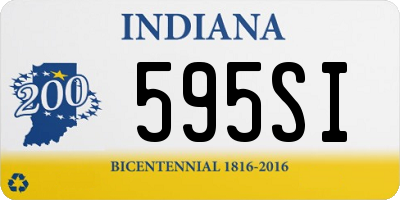 IN license plate 595SI