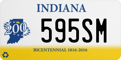 IN license plate 595SM
