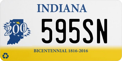 IN license plate 595SN