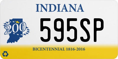 IN license plate 595SP