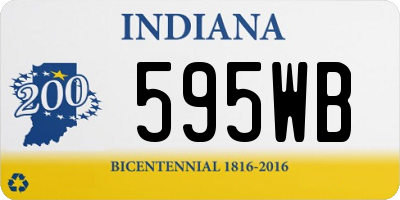 IN license plate 595WB