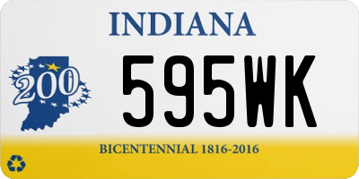 IN license plate 595WK