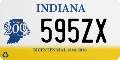 IN license plate 595ZX