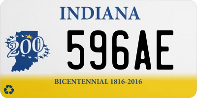 IN license plate 596AE