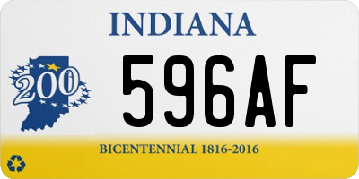 IN license plate 596AF