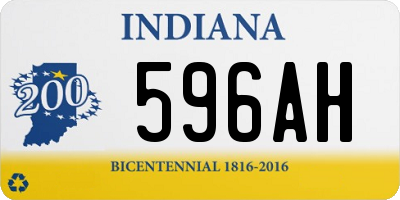 IN license plate 596AH