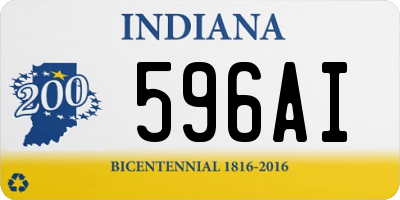 IN license plate 596AI