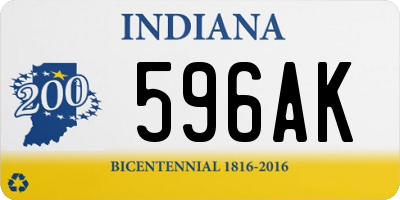 IN license plate 596AK