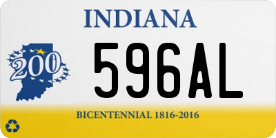 IN license plate 596AL