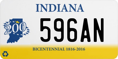 IN license plate 596AN