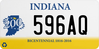 IN license plate 596AQ