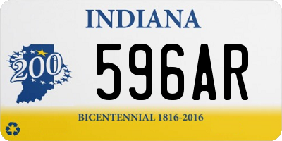 IN license plate 596AR