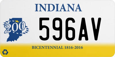 IN license plate 596AV