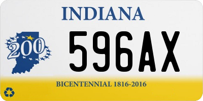 IN license plate 596AX