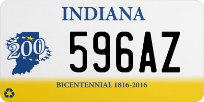 IN license plate 596AZ