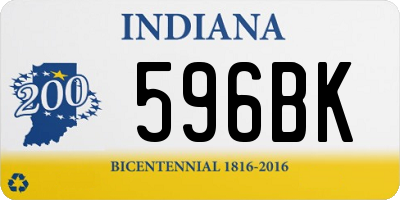 IN license plate 596BK