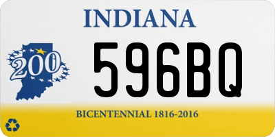 IN license plate 596BQ