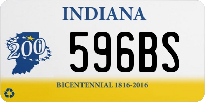 IN license plate 596BS