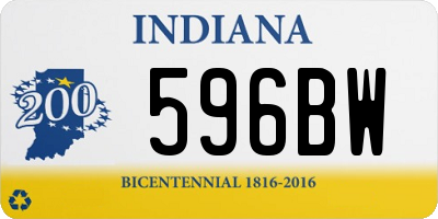 IN license plate 596BW