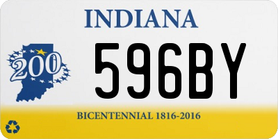 IN license plate 596BY