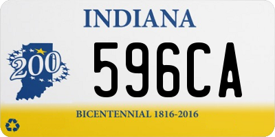 IN license plate 596CA