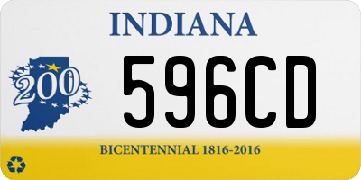 IN license plate 596CD