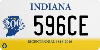 IN license plate 596CE