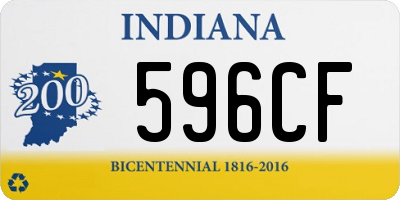 IN license plate 596CF