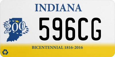 IN license plate 596CG