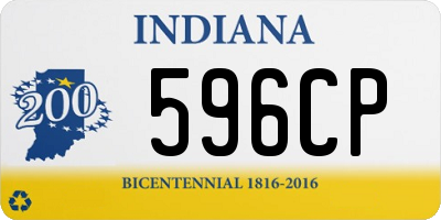 IN license plate 596CP